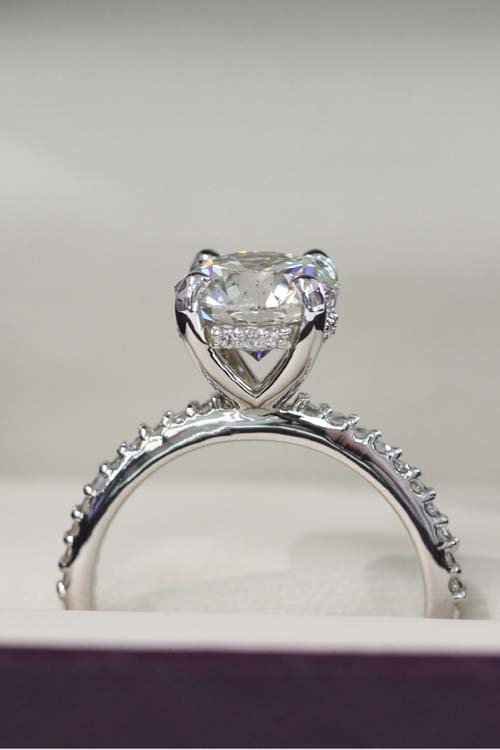 lab grown diamond accented engagement ring columbus