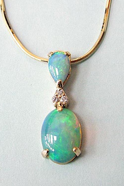 custom opal pendant