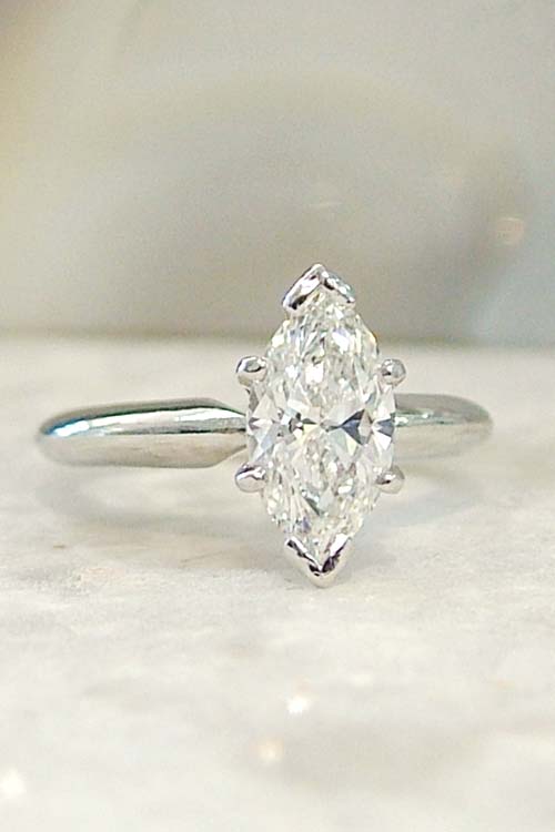 marquise lab grown diamond engagement ring