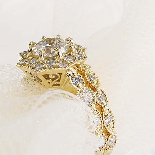 custom vintage inspired engagement ring 