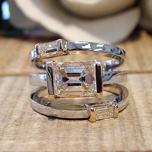 custom designed contemporary engagement ring