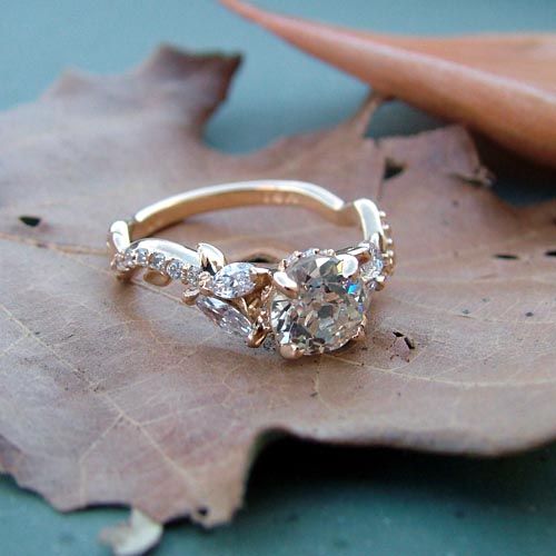 rose gold engagement ring