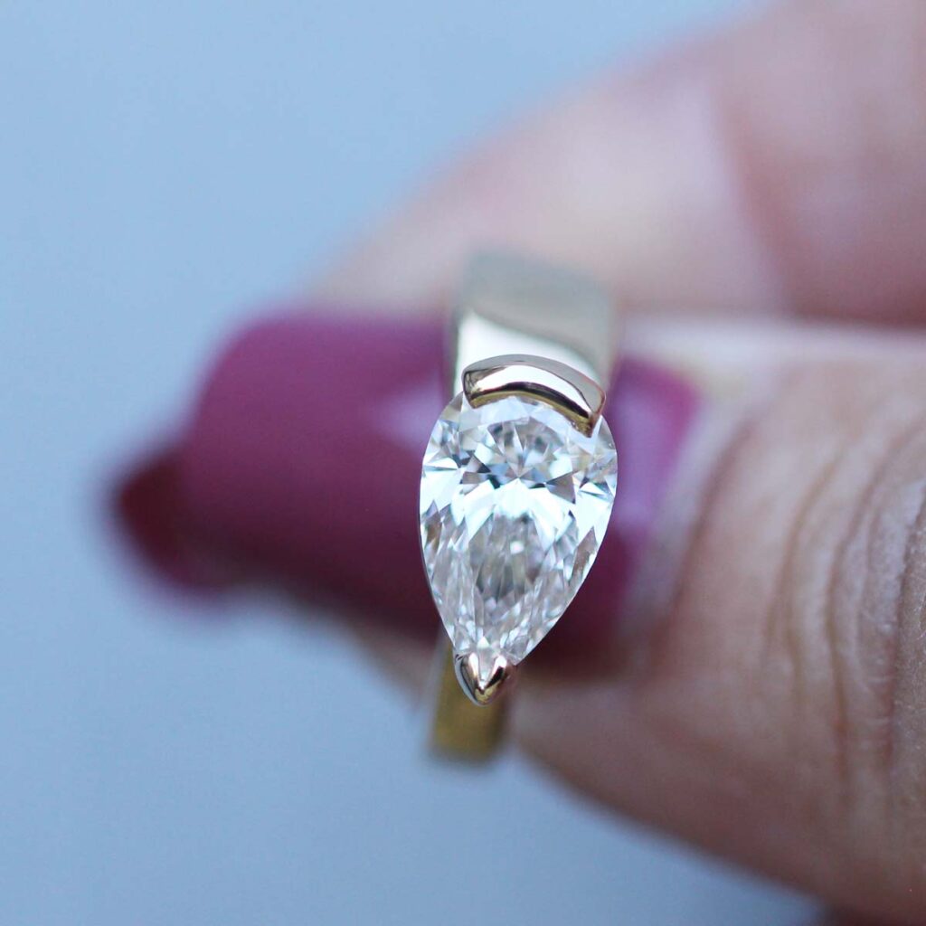 pear shaped engagement ring