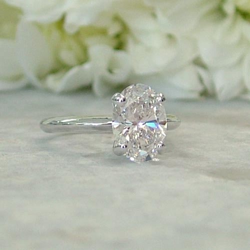 simple oval engagement ring