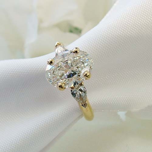 simple engagement ring lab ground diamond