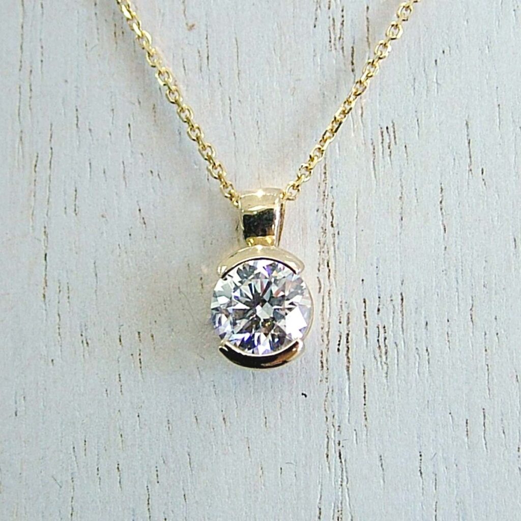 lab diamond pendant