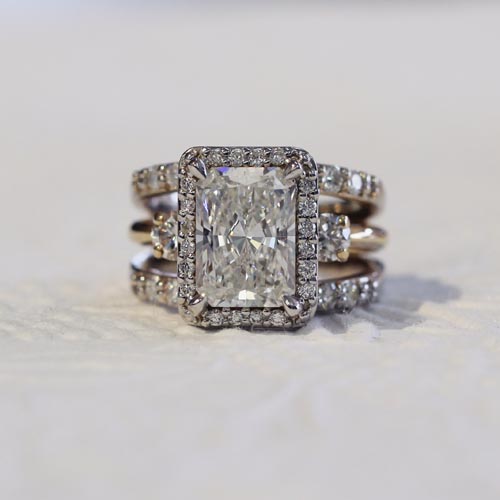 radiant cut with halo