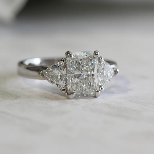 radiant cut engagement ring